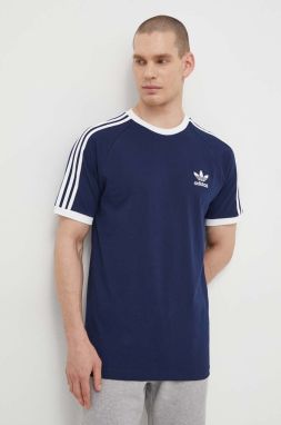 Bavlnené tričko adidas Originals Adicolor Classics 3-Stripes Adicolor 3-Stripes tmavomodrá farba, vzorované, IA4850