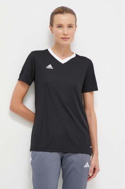 Tričko adidas Performance Entrada 22 dámske, čierna farba, H57572