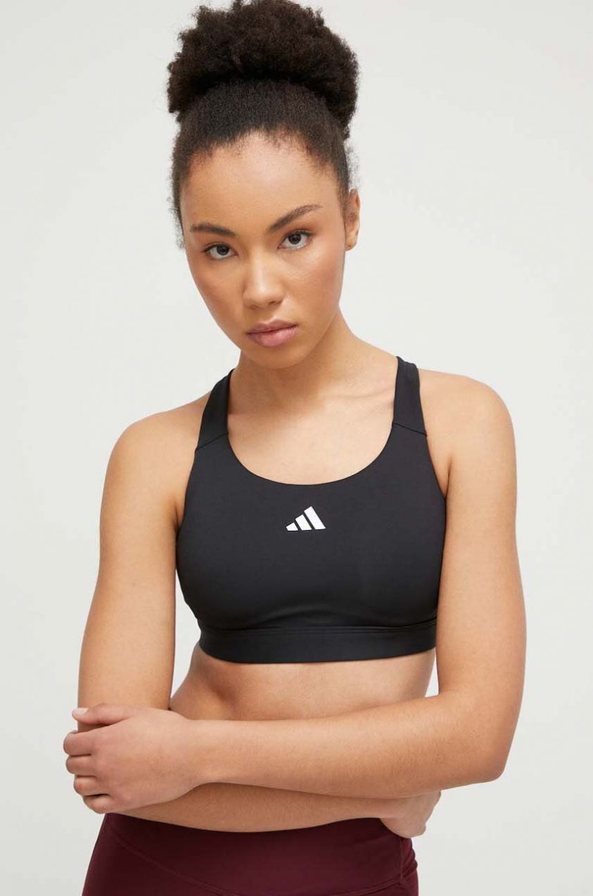 Športová podprsenka adidas Performance TLDRREACT čierna farba, IQ3382