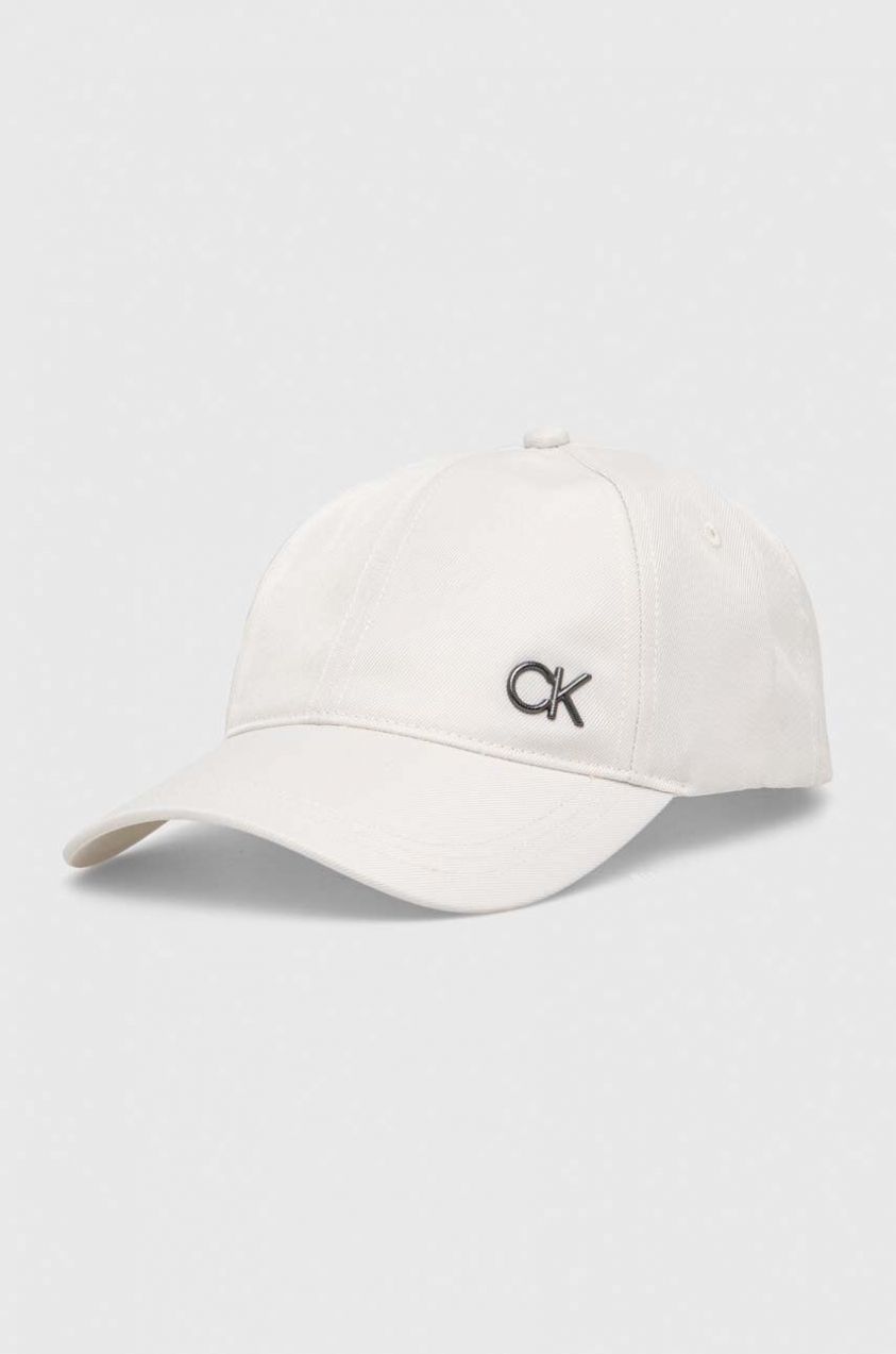 Šiltovka Calvin Klein biela farba,jednofarebná,K50K511762