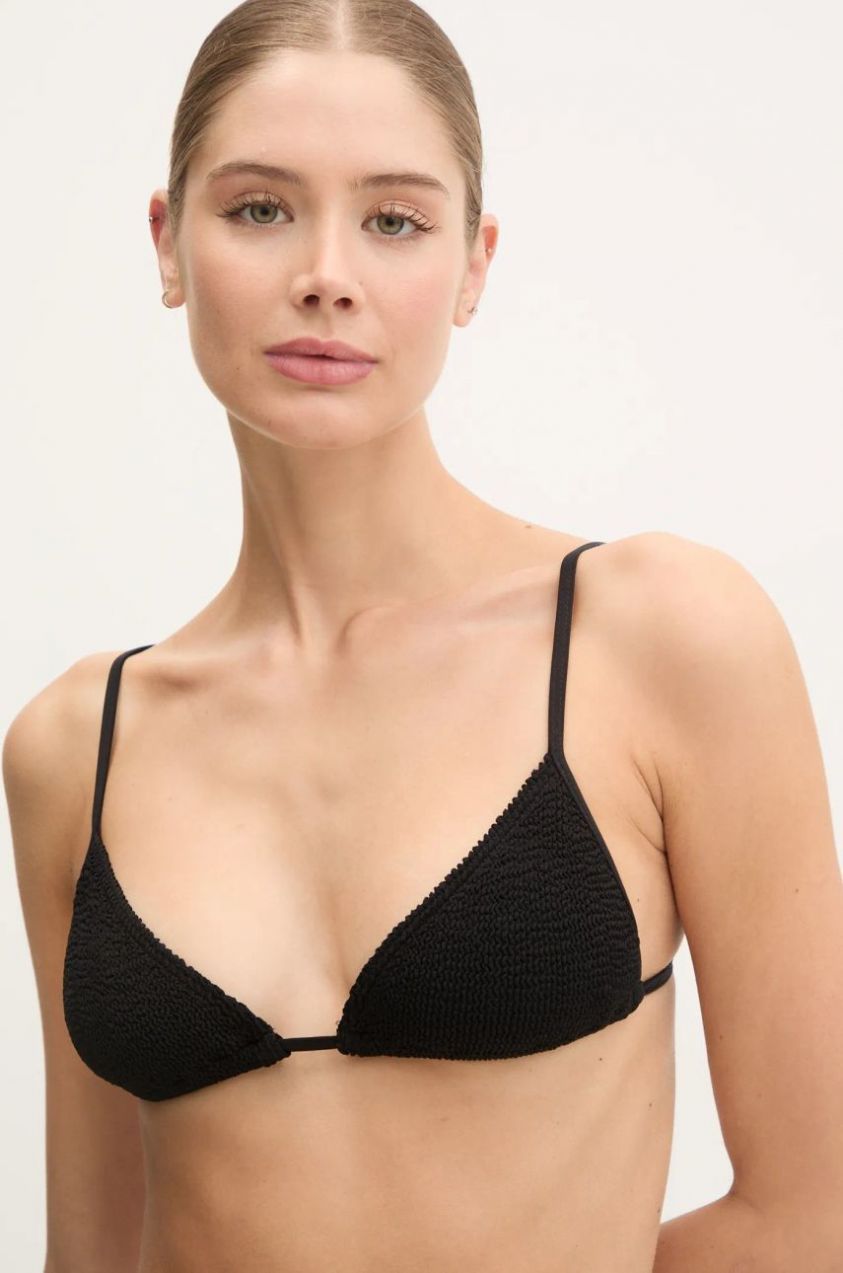Plavková podprsenka Bond Eye LUANA šedá farba, mäkké košíky, BOUND366