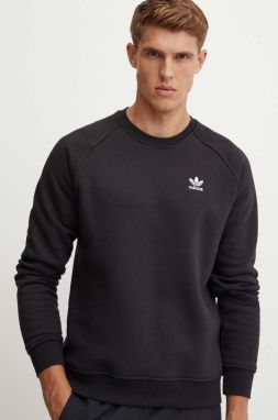Mikina adidas Originals Essential pánska, čierna farba, jednofarebná, IY4932