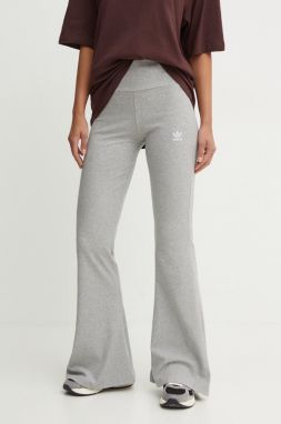 Legíny adidas Originals Essential dámske, šedá farba, jednofarebné, IY9674