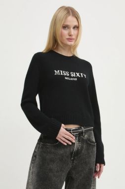 Vlnený sveter Miss Sixty 6L4RJ4360000 dámsky, čierna farba, 6L4RJ4360000