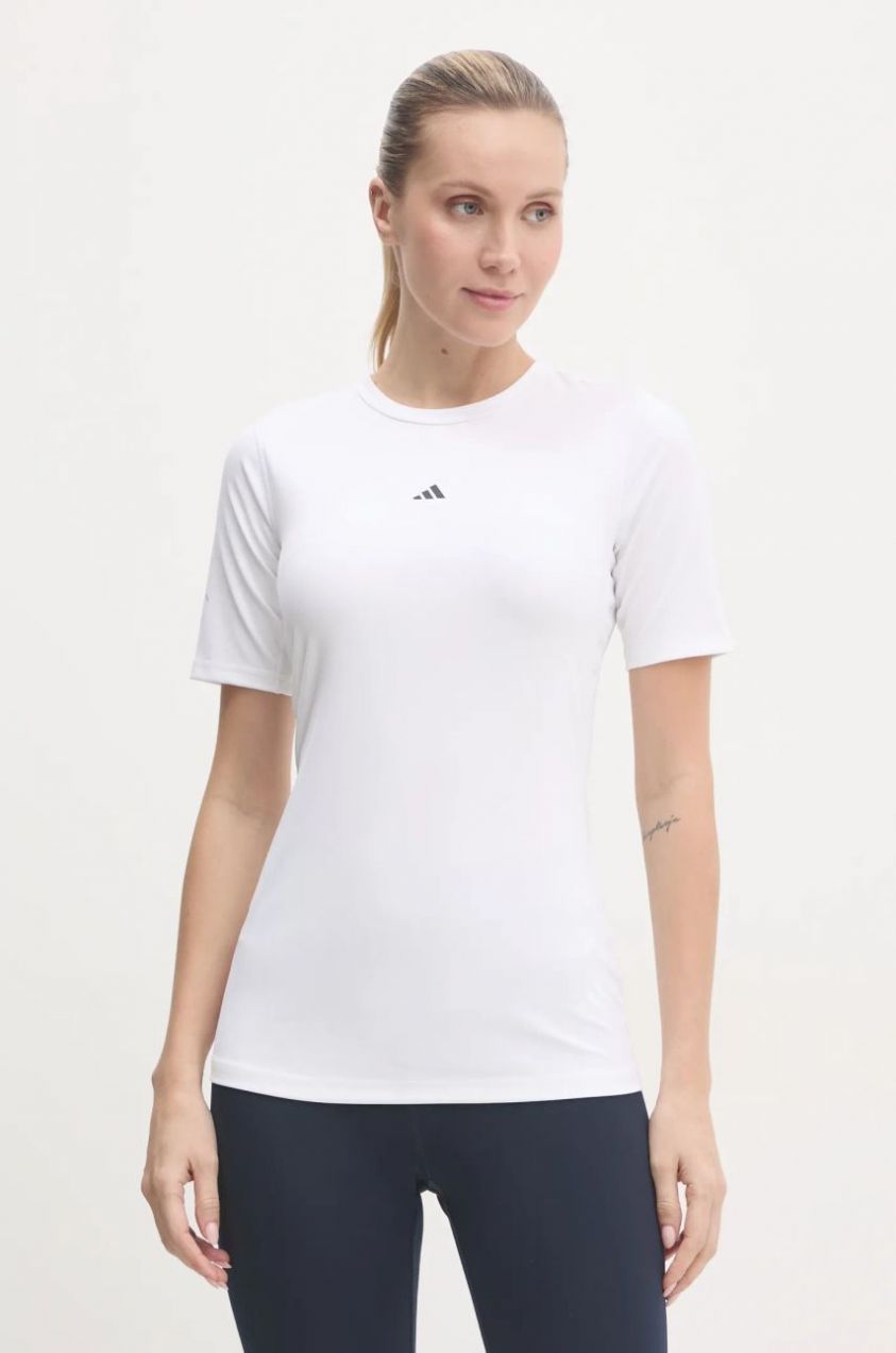 Tréningové tričko adidas Performance Techfit béžová farba, IX3254