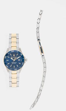 Hodinky a náramok Maserati strieborná farba, R8873600007