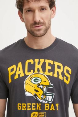 Bavlnené tričko Nike Green Bay Packers pánske, šedá farba, s potlačou, N199-06F-7T-5F1