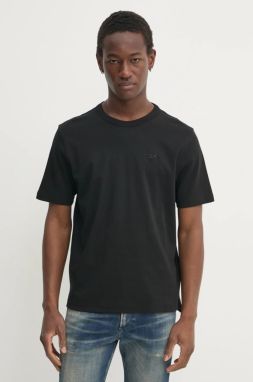 Tričko Diesel T-ADJUST-SLITS-R17 T-SHIRT pánske, čierna farba, jednofarebné, A16672.0AIJU