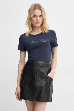 Bavlnené tričko G-Star Raw dámske, tmavomodrá farba, D25064-A870