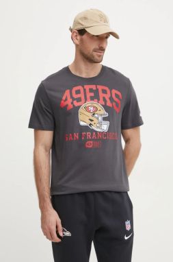 Bavlnené tričko Nike San Francisco 49ers pánske, šedá farba, s potlačou, N199-06F-73-5F1