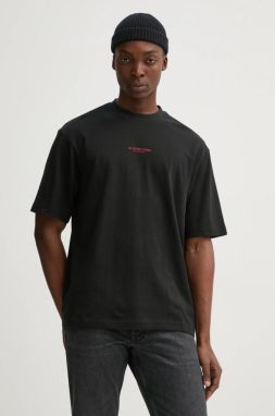 Tričko G-Star Raw pánske, čierna farba, s potlačou, D25154-C336