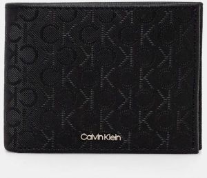 Kožená peňaženka Calvin Klein pánska, čierna farba, K50K512684