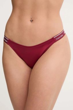 Plavkové nohavičky Calvin Klein bordová farba, KW0KW02732