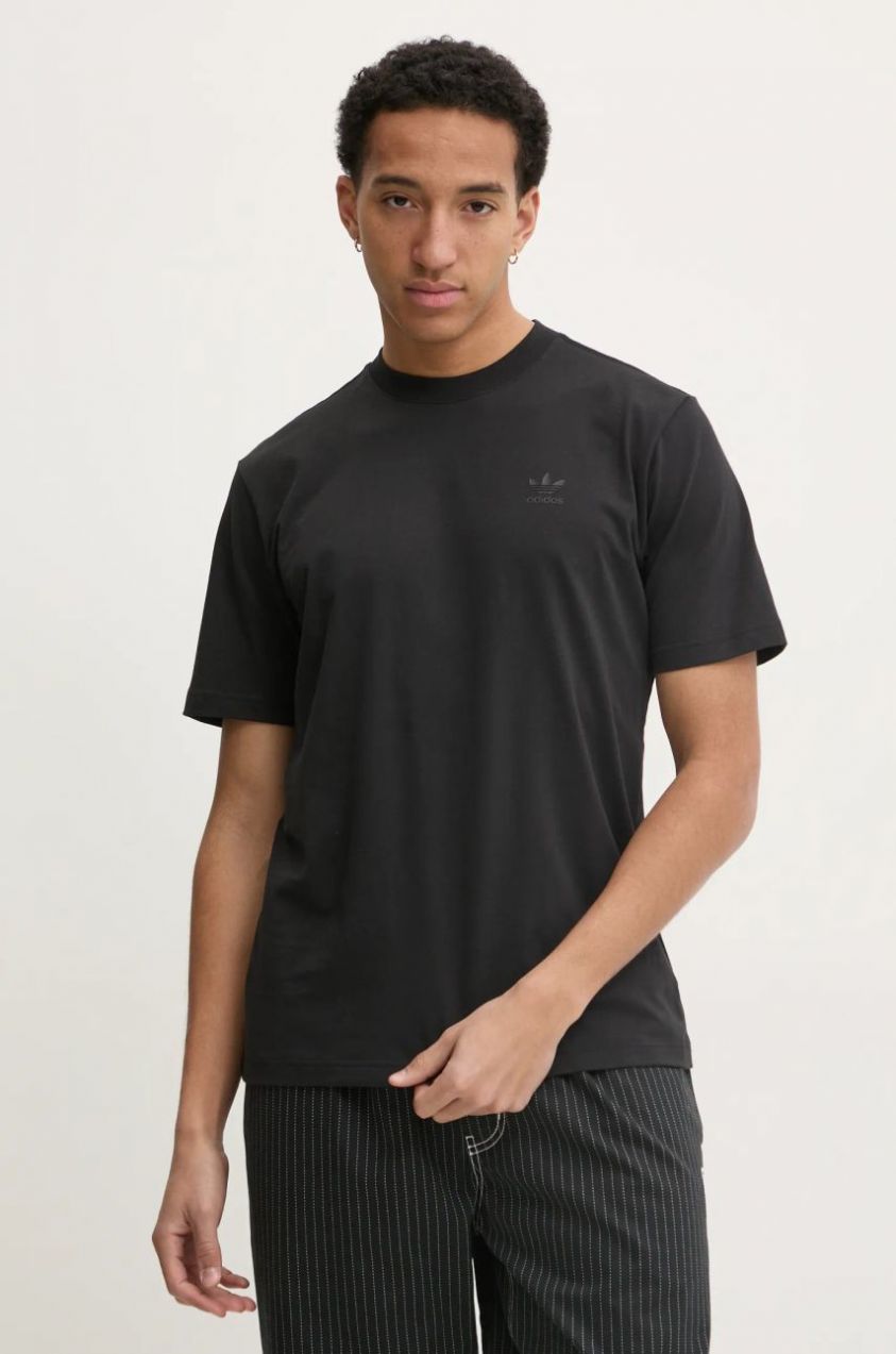 Bavlnené tričko adidas Originals Q12 TS TEE CO pánske, čierna farba, s potlačou, JP0193