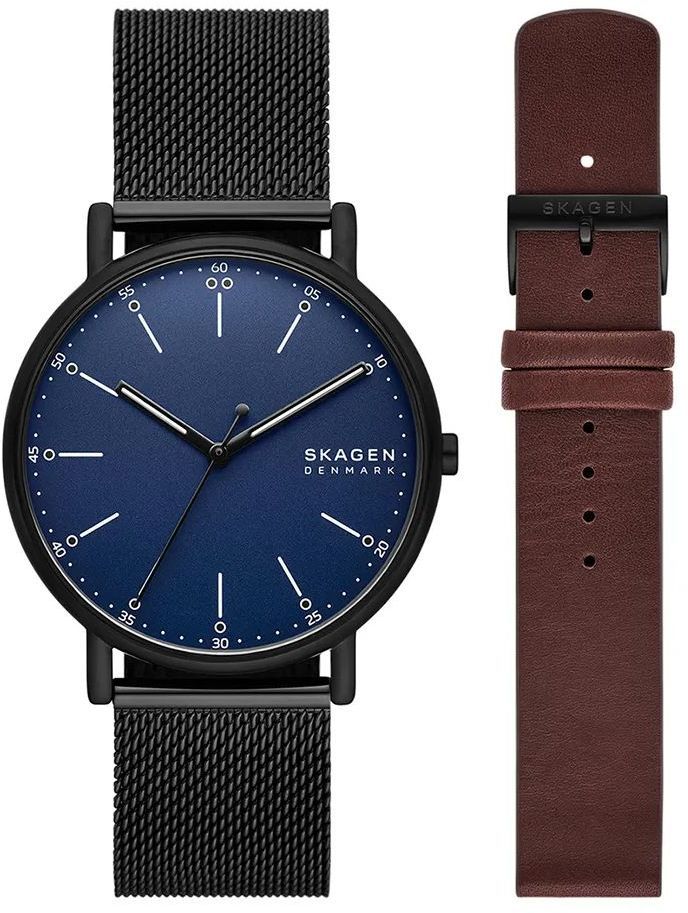 Hodinky Skagen pánske, čierna farba, SKW6933SET