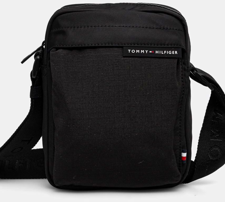 Malá taška Tommy Hilfiger čierna farba, AM0AM13297