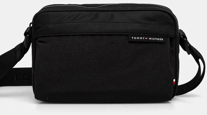 Malá taška Tommy Hilfiger čierna farba, AM0AM13298