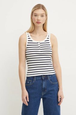 Top Tommy Jeans dámsky, tmavomodrá farba, DW0DW19492