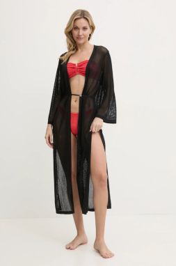 Plážový odev Calvin Klein čierna farba, KW0KW02743