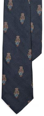 Hodvábna kravata Polo Ralph Lauren tmavomodrá farba, 712958209