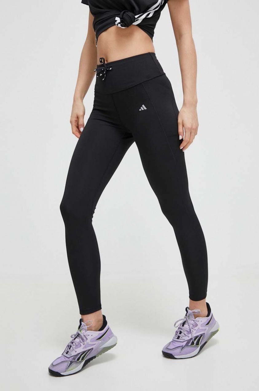 Bežecké legíny adidas Performance  Running Essentials čierna farba, jednofarebné, HY2902