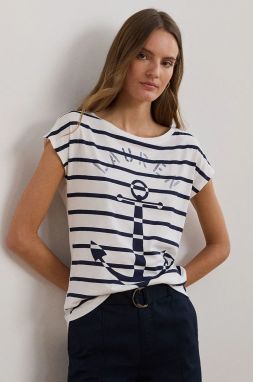 Tričko Lauren Ralph Lauren dámske, biela farba, 200957677