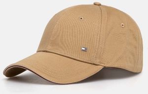 Bavlnená šiltovka Tommy Hilfiger béžová farba, jednofarebná, AM0AM12534