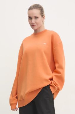Tepláková mikina adidas by Stella McCartney oranžová farba, jednofarebná, IW9853