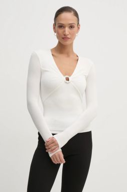 Blúzka Marciano Guess IZZIE dámska, béžová farba, s nášivkou, 5RGP12 6259A