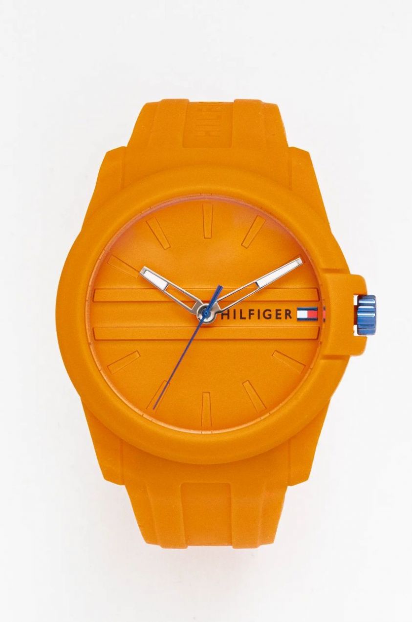 Hodinky Tommy Hilfiger pánske, oranžová farba, 1710597