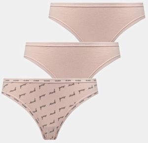 Nohavičky Guess 3-pak ružová farba, O5RG14 K6YW1
