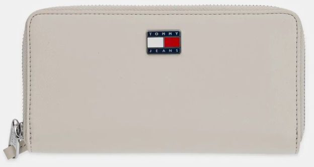 Peňaženka Tommy Jeans dámska, béžová farba, AW0AW16980