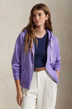 Mikina Polo Ralph Lauren dámska, s kapucňou, jednofarebná, 211943008