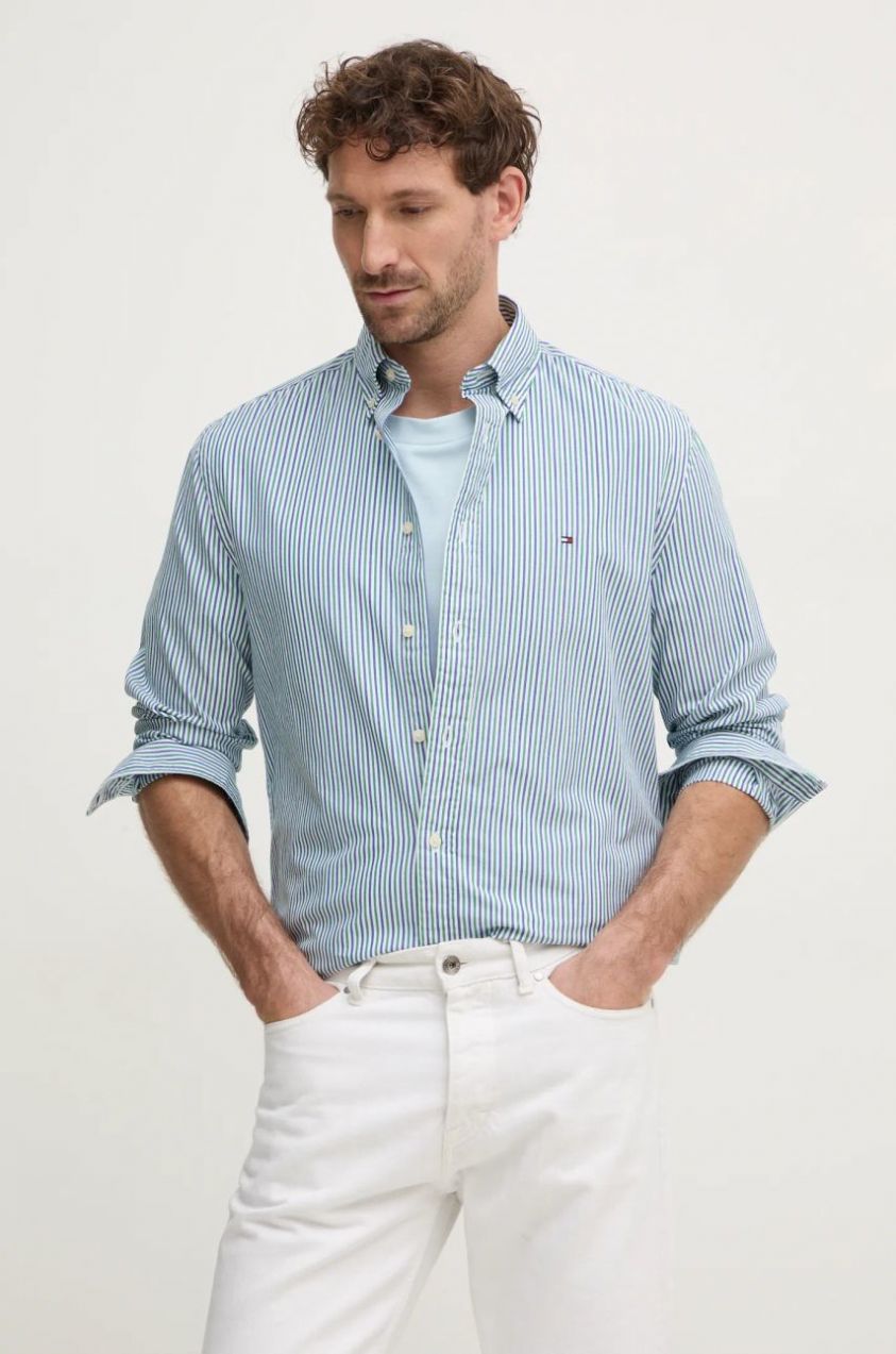 Bavlnená košeľa Tommy Hilfiger pánska, regular, s golierom button-down, MW0MW37549
