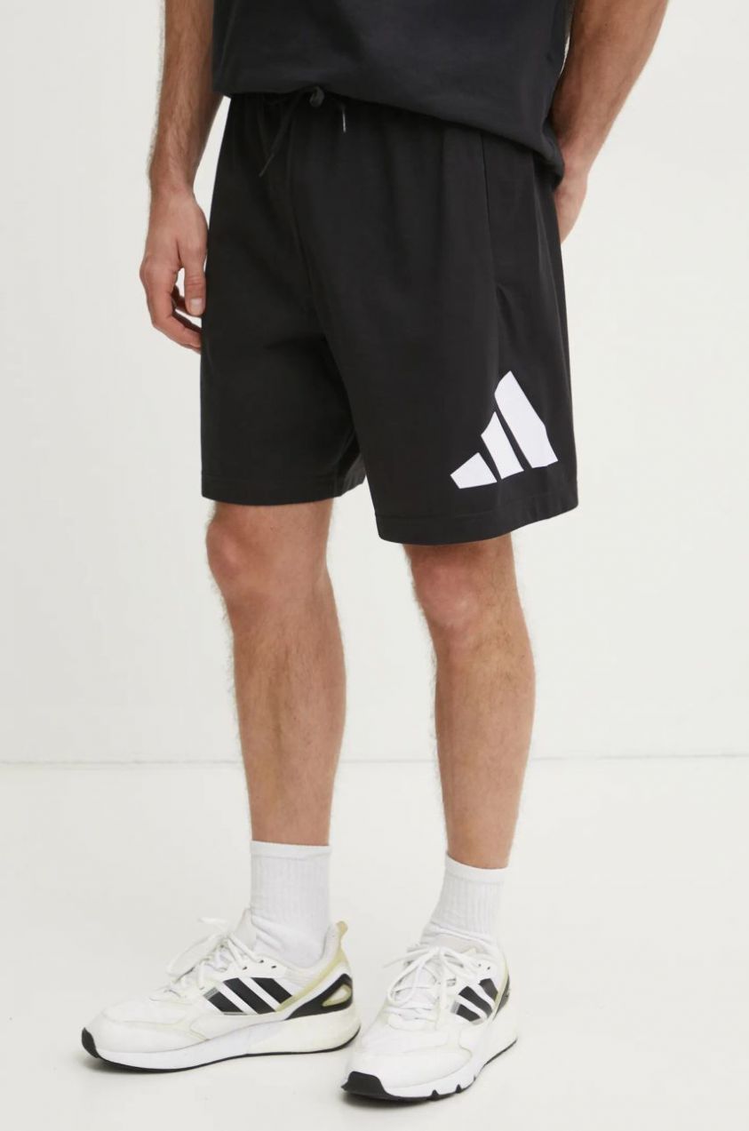 Šortky adidas Essentials pánske, čierna farba, IS6909