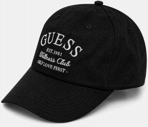 Bavlnená šiltovka Guess LUREX čierna farba, s nášivkou, V5RZ03 WFKN0