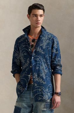 Ľanová košeľa Polo Ralph Lauren regular, s klasickým golierom, 710957840