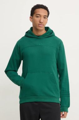 Mikina adidas Originals PRE - LOVED HDY pánska, zelená farba, s kapucňou, jednofarebná, JC8352