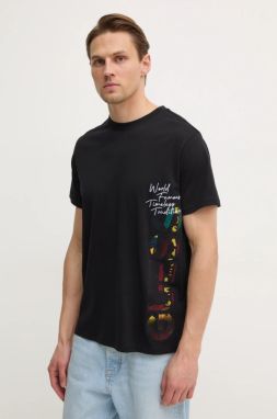 Tričko Guess pánske, čierna farba, s nášivkou, M5RI01 KCHA1