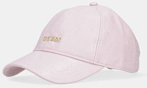 Šiltovka Guess EMBOSSED ružová farba, s nášivkou, V5RZ00 WH8D0