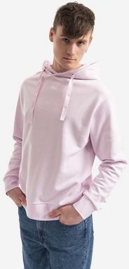 Bavlnená mikina A.P.C. Hoodie Larry pánska, ružová farba, s kapucňou, jednofarebná, COEIP-H27622