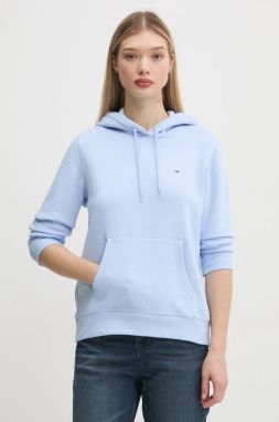 Mikina Tommy Jeans dámska, s kapucňou, jednofarebná, DW0DW19958