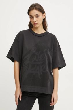 Bavlnené tričko Karl Lagerfeld Jeans dámske, čierna farba, A1W17147
