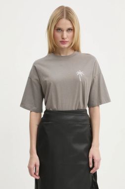 Bavlnené tričko Never Fully Dressed Washed Grey Mystcial Tee dámske, šedá farba, NFDTO1545