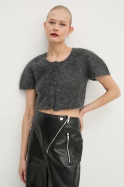 Vlnený kardigán By Malene Birger ZHARA šedá farba, teplý, Q72556003