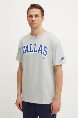 Bavlnené tričko Nike Dallas Cowboys pánske, šedá farba, s potlačou, 01AY-09D-V6Z-NP1
