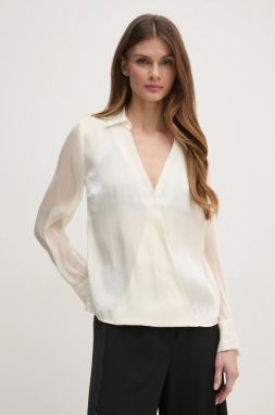 Blúzka Pedro del Hierro dámska, béžová farba, jednofarebná, 6638239