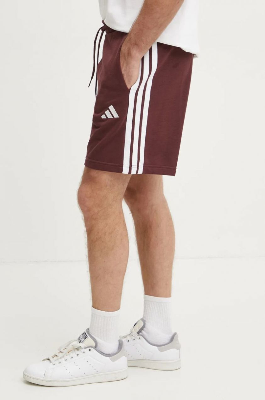 Šortky adidas Essentials pánske, červená farba, JE6418