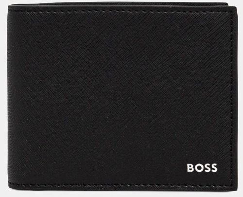 Kožená peňaženka BOSS pánska, čierna farba, 50536727