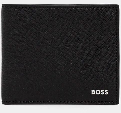 Kožená peňaženka BOSS pánsky, čierna farba, 50536710